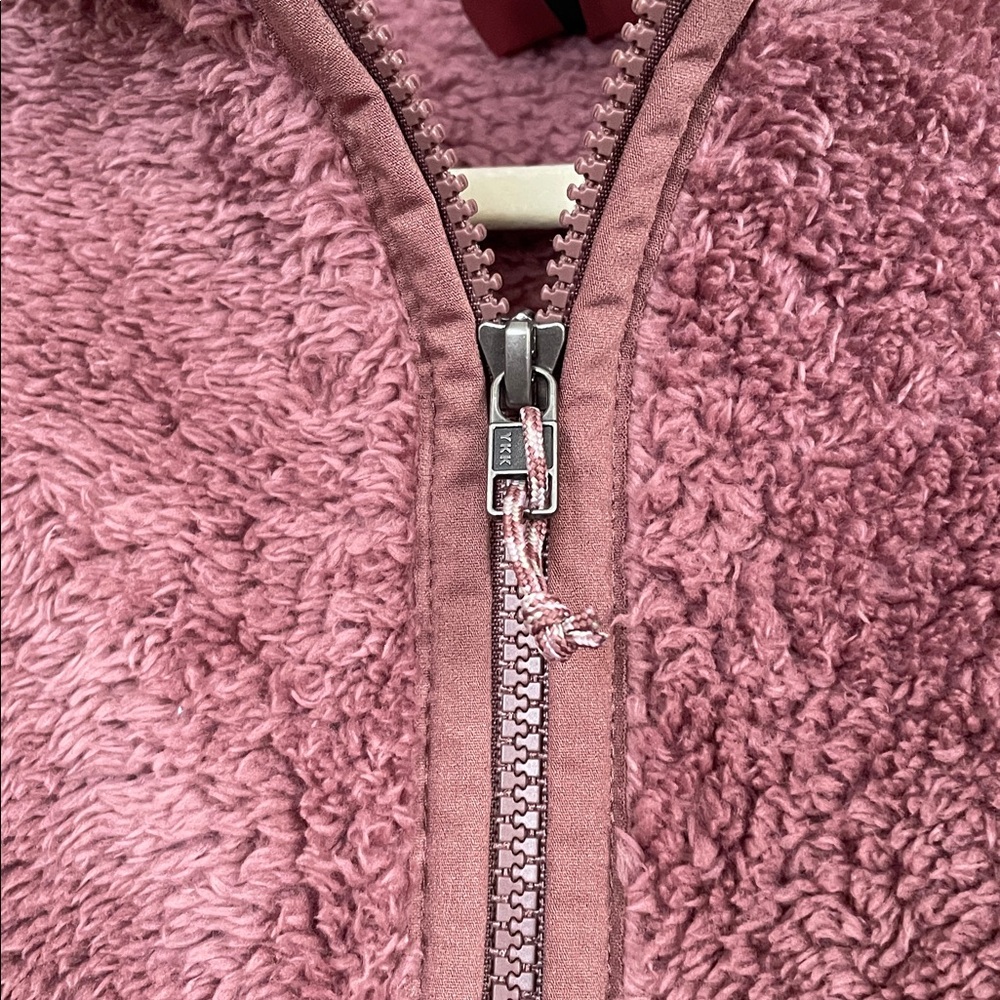 Patagonia Los Gatos Mauve 1/4 Zip Teddy Fleece Jacket Women’s Size Medium - Picture 3 of 4